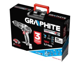 WIERTARKO-WKRĘTARKA AKU BEZSZCZOTKOWA Z UDAREM ENERGY+ 18V, LI-ION, 13 MM, 2 AKU 2AH, ŁAD, WALIZKA