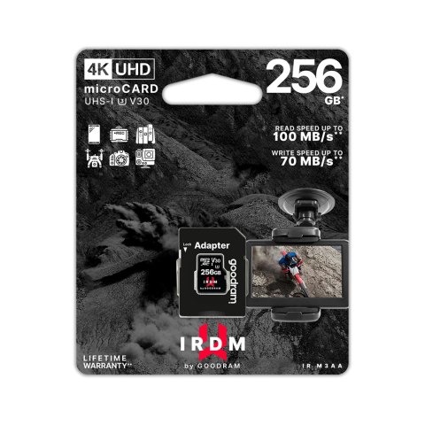 KARTA PAMIĘCI MICROSD 256 GB UHS-I U3 GOODRAM Z ADA PTEREM KARTA PAMIĘCI MICROSD 256 GB UHS-I U3 GOODRAM Z ADA PTEREM