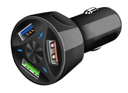 PLS34H ŁADOWARKA SAMOCHODOWA 3xUSB qC