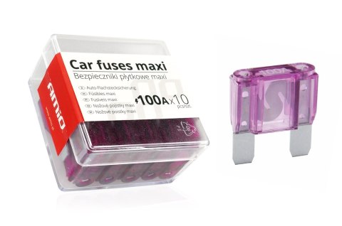 BEZ PIECZNIKI SAMOCHODOWE MAxI PUDEŁKO 10 SZT 100A AMIO-02330 BEZ PIECZNIKI SAMOCHODOWE MAxI PUDEŁKO 10 SZT 100A AMIO-02330