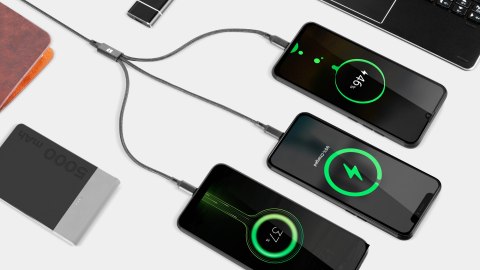 KABEL USB 3W1 MICROUSB, USB TY PU C, LIGHTNING 100 CM KABEL USB 3W1 MICROUSB, USB TY PU C, LIGHTNING 100 CM