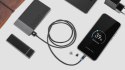 KABEL USB MAGNETYCZNY 3W1 MICROUSB, USB TY PU C, LIGHTNING 100 CM CZARNY