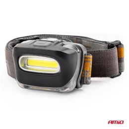 LATARKA CZOŁOWA COB NA BATERIE 3xAAA 150FLUx I Px3 AMIO-02199