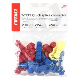 SZYBKOZŁĄCZKI ELEKTRYCZNE KONEKTORY TY P-T 30 SZT. MIx AMIO-02347