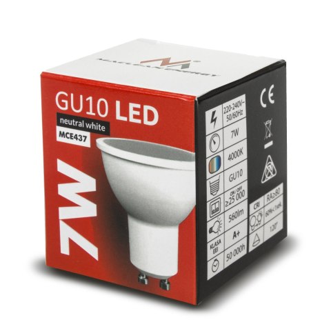 ŻARÓWKA LED MACLEAN, GU10, 7W, 220-240V~, 50/60HZ, BARWA CIE PŁA BIAŁA, 3000K, 490 LUMENÓW, MCE437 WW ŻARÓWKA LED MACLEAN, GU10, 7W, 220-240V~, 50/60HZ, BARWA CIE PŁA BIAŁA, 3000K, 490 LUMENÓW, MCE437 WW