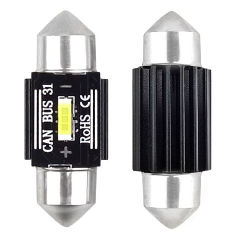 ŻARÓWKI LED CANBUS 1860 1SMD ULTRABRIGHT FESTOON C5W C10W C3W 31MM WHITE 12V 24V AMIO-02441 ŻARÓWKI LED CANBUS 1860 1SMD ULTRABRIGHT FESTOON C5W C10W C3W 31MM WHITE 12V 24V AMIO-02441