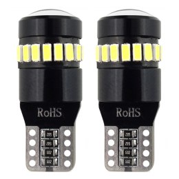 ŻARÓWKI LED CANBUS 18SMD 3014 + 1SMD 1SMD T10 W5W WHITE 12V 24V AMIO-02446