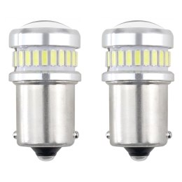 ŻARÓWKI LED CANBUS 3014 24SMD + 3030 6SMD BA15S  P21W R10W R5W WHITE 12V 24V AMIO-02448