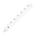 LISTWA ZASILAJĄCA "MULTISWITCH", 6 GNIAZD 2P+Z (SCHUKO), KABEL 3x1,5MM?, DŁUGOŚĆ 1,5M, Z WYŁĄCZNIKAMI  PODŚWIETLANYMI: GŁÓWNYM DW