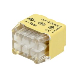 ZŁĄCZKA INSTALACYJNA WCISKANA 6- PRZEWODOWA; NA DRUT 0,75-2,5MM?; IEC 300V/24A; BLISTER 10 SZT.