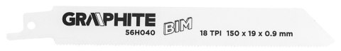 BRZESZCZOT DO PIŁY SZABLASTEJ, BIM, 150 x 19 x 0.9 MM, 18TPI, K PL. 2 SZT. BRZESZCZOT DO PIŁY SZABLASTEJ, BIM, 150 x 19 x 0.9 MM, 18TPI, K PL. 2 SZT.