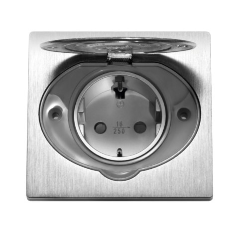 GNIAZDO ELEKTRYCZNE, HERMETYCZNE, DO PUSZKOWE, IP44, STAL NIERDZEWNA, WERSJA SCHUKO GNIAZDO ELEKTRYCZNE, HERMETYCZNE, DO PUSZKOWE, IP44, STAL NIERDZEWNA, WERSJA SCHUKO