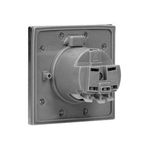 GNIAZDO ELEKTRYCZNE, HERMETYCZNE, DO PUSZKOWE, IP44, STAL NIERDZEWNA, WERSJA SCHUKO GNIAZDO ELEKTRYCZNE, HERMETYCZNE, DO PUSZKOWE, IP44, STAL NIERDZEWNA, WERSJA SCHUKO