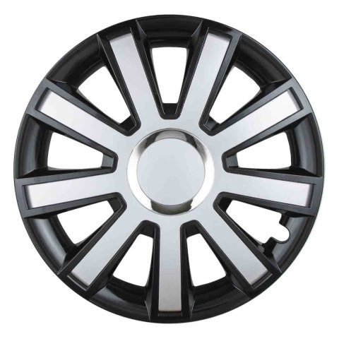 KOŁ PAK SAMOCHODOWY FLASH 15" CALI CZARNO-SREBRNY KOŁ PAK SAMOCHODOWY FLASH 15" CALI CZARNO-SREBRNY