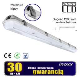 O PRAWA HERMETYCZNA  PRZEMYSŁOWA I P65 LED 1x120CM T8 G13 DWUSTRONNIE ZASILANA