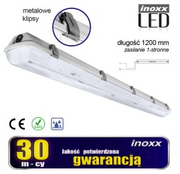 O PRAWA HERMETYCZNA  PRZEMYSŁOWA I P65 LED 1x120CM T8 G13 JEDNOSTRONNIE ZASILANA