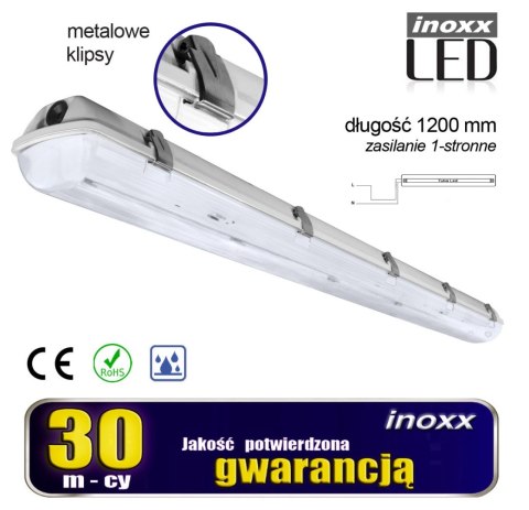 O PRAWA HERMETYCZNA PRZEMYSŁOWA I P65 LED 1x120CM T8 G13 JEDNOSTRONNIE ZASILANA O PRAWA HERMETYCZNA PRZEMYSŁOWA I P65 LED 1x120CM T8 G13 JEDNOSTRONNIE ZASILANA