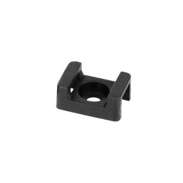UCHWYT O PASKI KABLOWEJ, SIODEŁKOWY,  PRZYKRĘCANY, 22x16 MM, OTWÓR MONTAŻOWY 6,8MM, CZARNY, 100 SZTUK