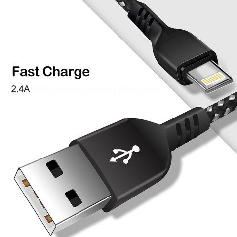 KABEL LIGHTNING MACLEAN, WS PIERAJĄCY FAST CHARGE 2.4A, PRZESYŁ DANYCH, 5V/2.4A, CZARNY, DŁ.1M, MCE472 KABEL LIGHTNING MACLEAN, WS PIERAJĄCY FAST CHARGE 2.4A, PRZESYŁ DANYCH, 5V/2.4A, CZARNY, DŁ.1M, MCE472