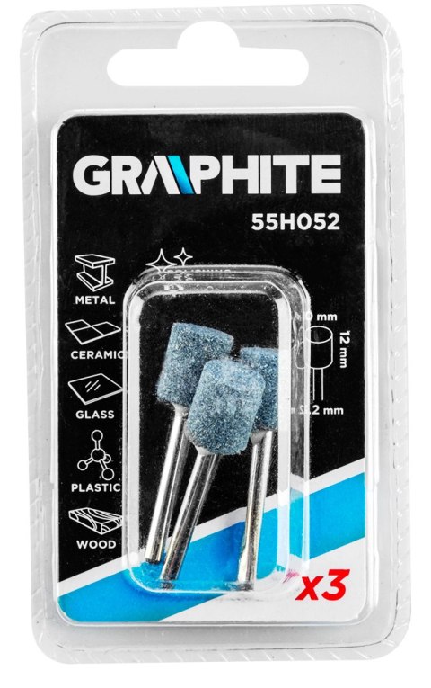 KAMIEŃ SZLIFIERSKI WALEC 10 x 12 MM, TRZ PIEŃ 3.2 MM, 3 SZT. KAMIEŃ SZLIFIERSKI WALEC 10 x 12 MM, TRZ PIEŃ 3.2 MM, 3 SZT.