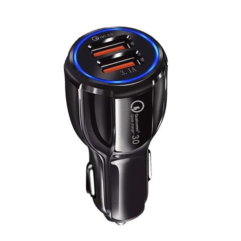 ŁADOWARKA SAMOCHODOWA MACLEAN, QUALCOMM QUICK CHARGE, QC 3.0 - 5V/3A, 9V/1.8A, 12V/1.6A, GNIAZDO 5V/3.1A, CZARNA, MCE478 B ŁADOWARKA SAMOCHODOWA MACLEAN, QUALCOMM QUICK CHARGE, QC 3.0 - 5V/3A, 9V/1.8A, 12V/1.6A, GNIAZDO 5V/3.1A, CZARNA, MCE478 B