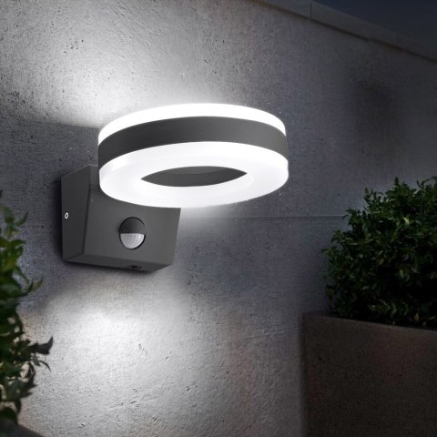 LAM PA LED MACLEAN, ŚCIENNA, Z CZUJNIKIEM PIR, PC+ALU, 20W, 1700LM, IP65, NEUTRAL WHITE 4000K, SZARA, MCE365 LAM PA LED MACLEAN, ŚCIENNA, Z CZUJNIKIEM PIR, PC+ALU, 20W, 1700LM, IP65, NEUTRAL WHITE 4000K, SZARA, MCE365
