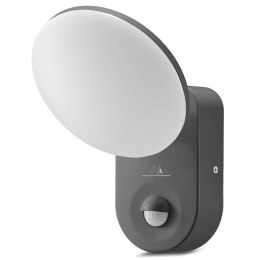 LAM PA LED Z CZUJNIKIEM PIR MACLEAN, ŚCIENNA, Z CZUJNIKIEM PIR, PC+ALU, 15W, 1100LM, IP65, NEUTRAL WHITE 4000K, SZARA, MCE367