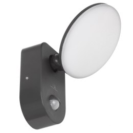 LAM PA LED Z CZUJNIKIEM PIR MACLEAN, ŚCIENNA, Z CZUJNIKIEM PIR, PC+ALU, 15W, 1100LM, IP65, NEUTRAL WHITE 4000K, SZARA, MCE367