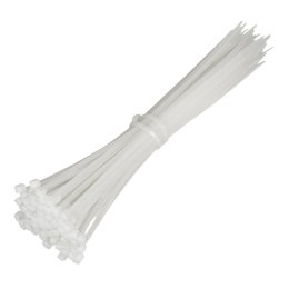 O PASKI ZACISKOWE MACLEAN, 3.6x250MM, OD PORNA NA UV, TEM P. UŻYTKOWANIA - 40 +85 ST. C, 100 SZTUK, BIAŁE, MCTV-463 W
