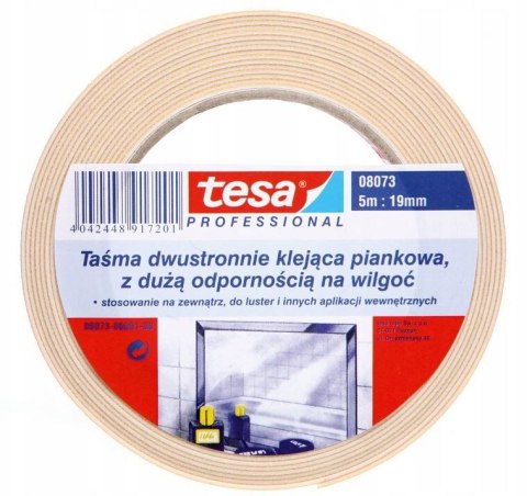 TAŚMA DWUSTR. PIANK.TESAFIx 5M:19MM,B. STAND62403-00002-01