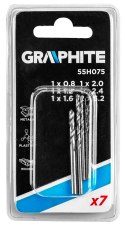 WIERTŁA  PRECYZYJNE 0.8-3.2 MM, ZESTAW 7 SZT.