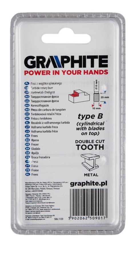 FREZ DO METALU HM, TY P B (WALCOWY Z OSTRZAMI NA GÓRZE), 10 x 25 MM, TRZ PIEŃ 6 x 45 MM FREZ DO METALU HM, TY P B (WALCOWY Z OSTRZAMI NA GÓRZE), 10 x 25 MM, TRZ PIEŃ 6 x 45 MM