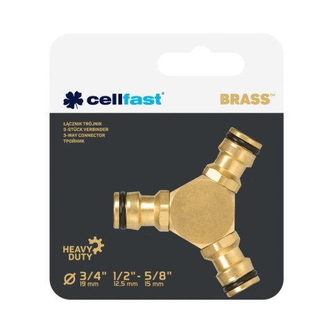 ŁĄCZNIK TRÓJNIK CELLFAST BRASS MOSIĄDZ ŁĄCZNIK TRÓJNIK CELLFAST BRASS MOSIĄDZ