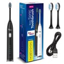 SZCZOTECZKA SONICZNA DO ZĘBÓW PROMEDIx, KOLOR CZARNY,, 5 TRYBÓW, TIMER, WSKAŹNIK  POZIOMU NAŁ. BATERII, 2 KOŃCÓWKI, KABEL USB, P