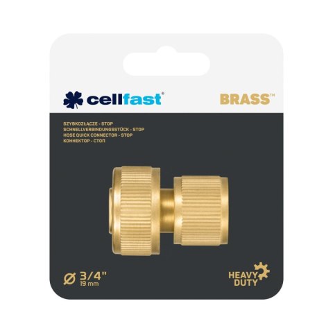 SZYBKOZŁĄCZE STO P 3/4" CELLFAST BRASS MOSIĄDZ SZYBKOZŁĄCZE STO P 3/4" CELLFAST BRASS MOSIĄDZ