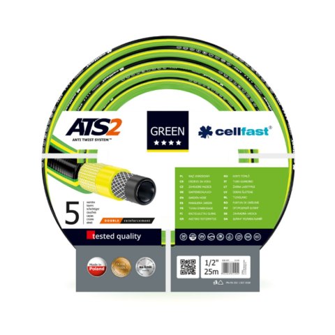 WĄŻ OGRODOWY CELLFAST GREEN ATS2 1/2" 25M WĄŻ OGRODOWY CELLFAST GREEN ATS2 1/2" 25M