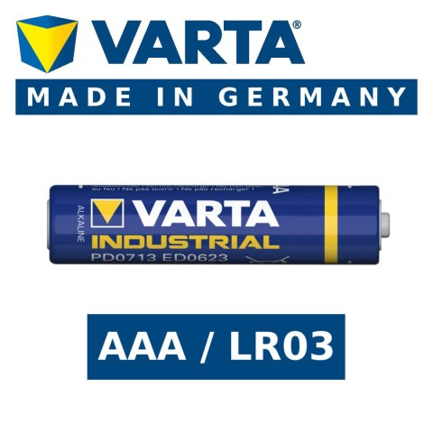 1x BATERIA R-03 LR03 AAA ALKALICZNA VARTA INDUSTRIAL 4003 1x BATERIA R-03 LR03 AAA ALKALICZNA VARTA INDUSTRIAL 4003