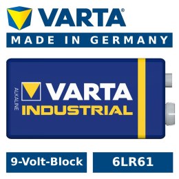 1x BATERIA R9V R-9 6LR61 9V R-9 ALKAICZNA VARTA INDUSTRIAL