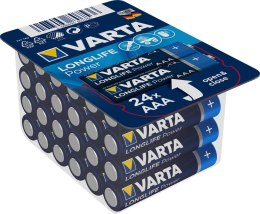 24x BATERIA R-03 LR3 AAA ALKALICZNE VARTA LONGLIFE POWER