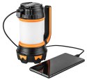 LAM PA BIWAKOWA AKUMULATOROWA 800 LM  POWERBANK 3 W 1 CREE T6 + SMD LED