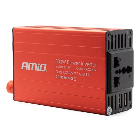 PRZETWORNICA NA PIĘCIA 12V/220V 300W/600W 2xUSB PI03 AMIO-02470 PRZETWORNICA NA PIĘCIA 12V/220V 300W/600W 2xUSB PI03 AMIO-02470