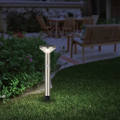 SOLARNA LAM PA LED MACLEAN, Z CZUJNIKIEM, 3 TRYBY,WBIJANA, LI-ION 18650, IP44, 3,7V, 1200 MAH, CHROM MATT, MCE465 C/M SOLARNA LAM PA LED MACLEAN, Z CZUJNIKIEM, 3 TRYBY,WBIJANA, LI-ION 18650, IP44, 3,7V, 1200 MAH, CHROM MATT, MCE465 C/M