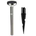 SOLARNA LAM PA LED MACLEAN, Z CZUJNIKIEM, 3 TRYBY,WBIJANA, LI-ION 18650, IP44, 3,7V, 1200 MAH, CHROM MATT, MCE465 C/M
