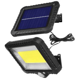SOLARNY NAŚWIETLACZ LED Z CZUJNIKIEM RUCHU MACLEAN, IP44, 5W, 400LM, 6000K, AKUMULATOR LITOWY 1300 MAH, 5,5V DC MCE438