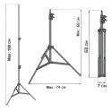 STATYW MACLEAN, DO LAM PY  PIERŚCIENIOWEJ, LED 12", MAx. WYSOKOŚĆ 200CM, MAx. OBCIĄŻENIE 3KG, MC-163