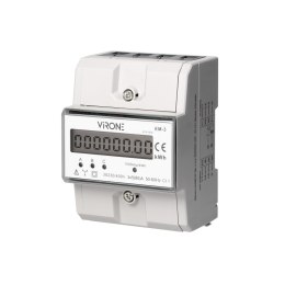 3-FAZOWY WSKAŹNIK ZUŻYCIA ENERGII ELEKTRYCZNEJ, 80A, 3 MODUŁY, DIN TH-35MM