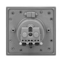 HERMETYCZNE GNIAZDO ELEKTRYCZNE, IP55 STAL NIERDZEWNA, Z WIATROSZCZELNĄ  PUSZKĄ MONTAŻOWĄ