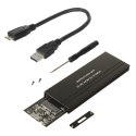 OBUDOWA DYSKU MACLEAN, SSD M.2, NGFF, USB 3.0, ROZMIARY 2230/2240/2260/2280, ALUMINIOWA OBUDOWA, MCE582