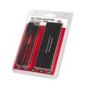 OBUDOWA DYSKU MACLEAN, SSD M.2, NGFF, USB 3.0, ROZMIARY 2230/2240/2260/2280, ALUMINIOWA OBUDOWA, MCE582