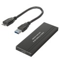 OBUDOWA DYSKU MACLEAN, SSD M.2, NGFF, USB 3.0, ROZMIARY 2230/2240/2260/2280, ALUMINIOWA OBUDOWA, MCE582